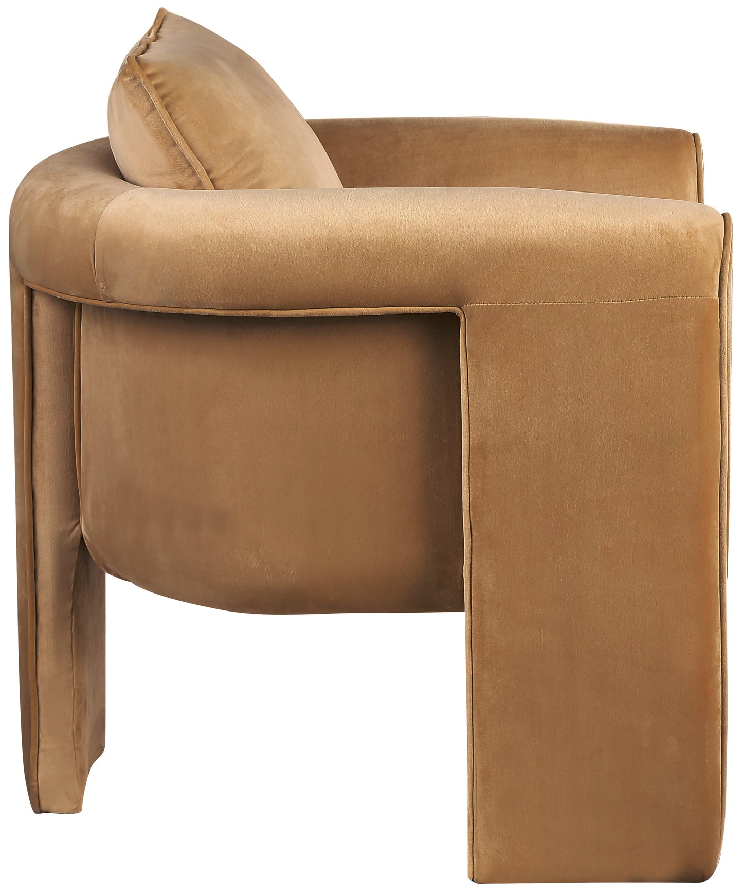 encore saddle velvet accent chair saddle