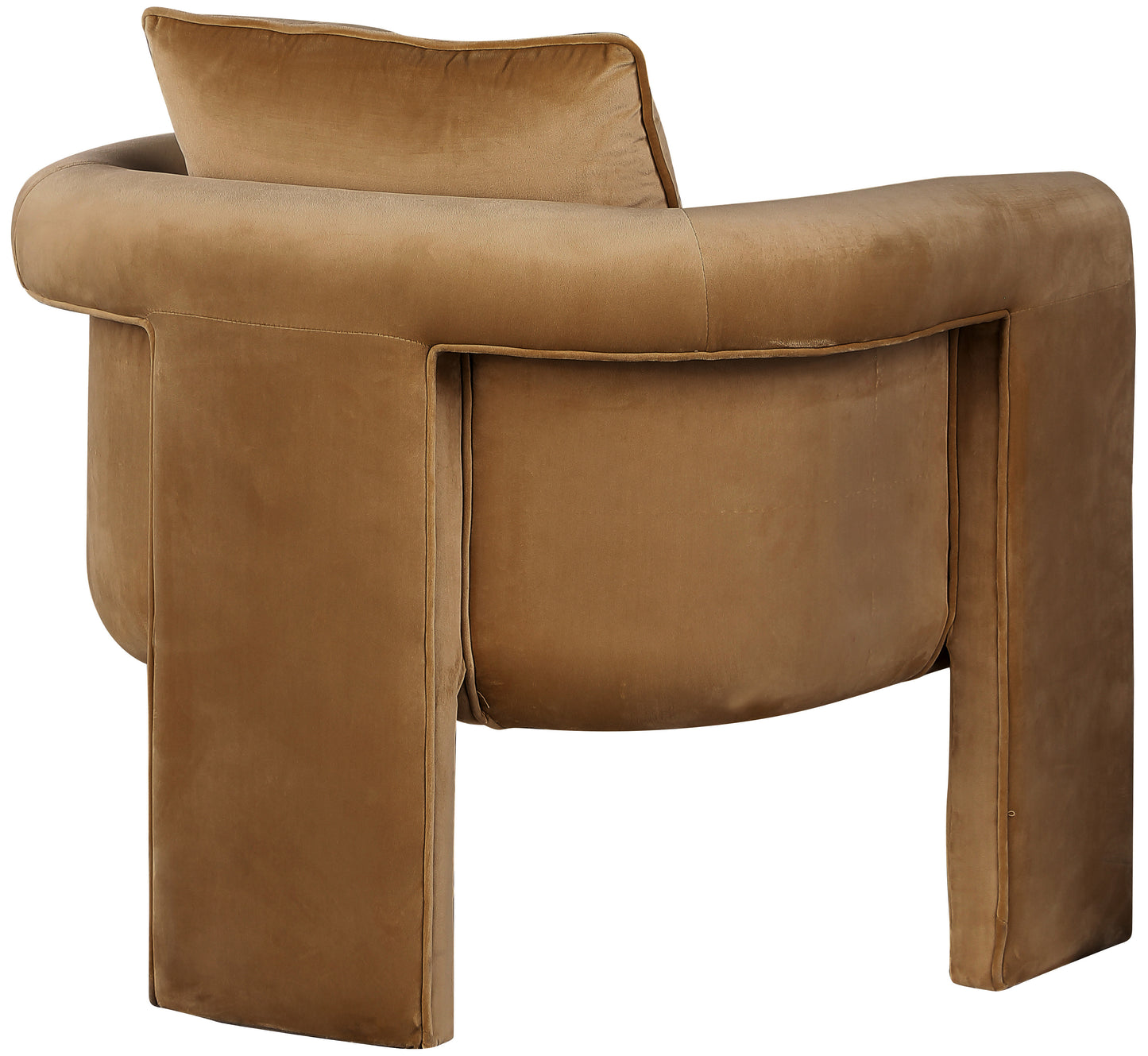 encore saddle velvet accent chair saddle