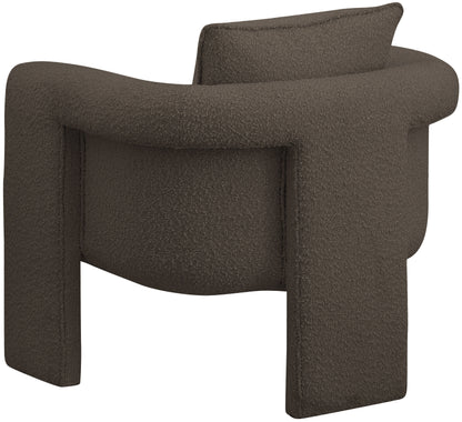 Kira Brown Boucle Fabric Accent Chair Brown