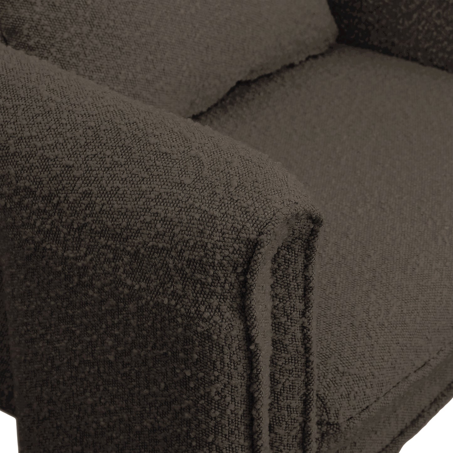 kira brown boucle fabric accent chair brown