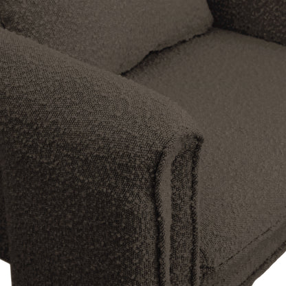 Kira Brown Boucle Fabric Accent Chair Brown