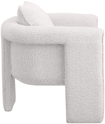 Kira Cream Boucle Fabric Accent Chair Cream