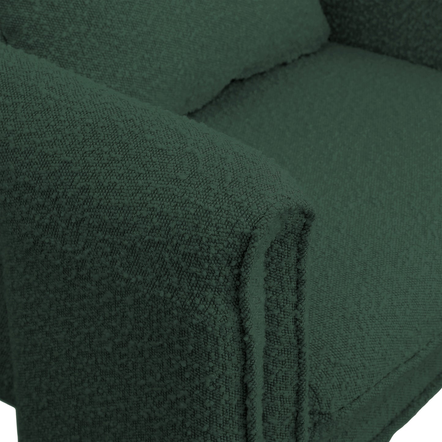 kira green boucle fabric accent chair green