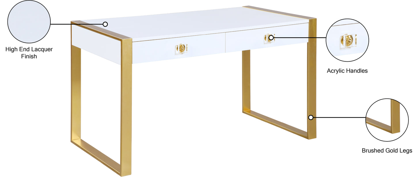 gio white / gold desk/console t