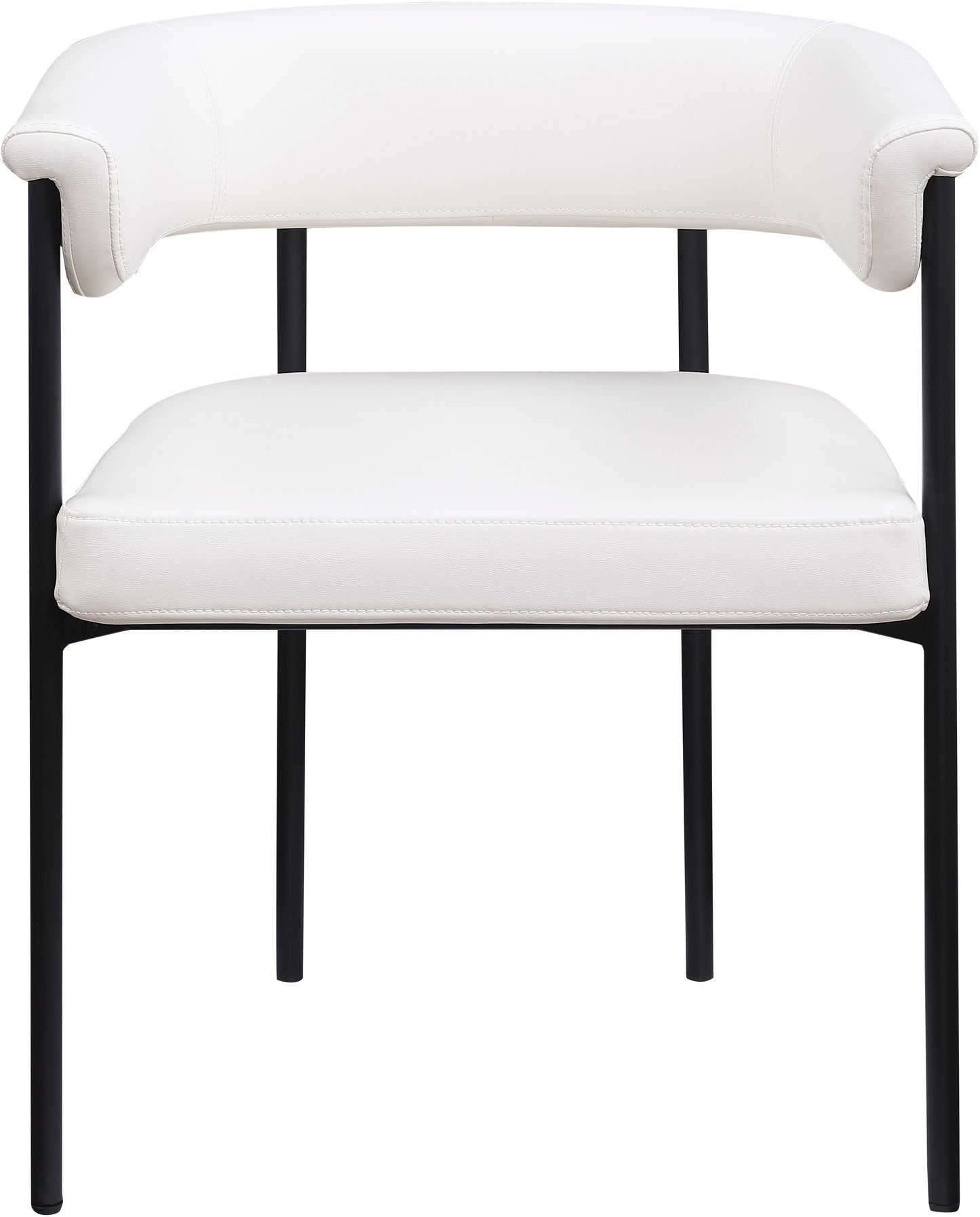 bellona cream vegan leather dining chair