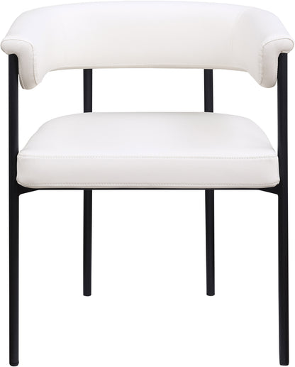 Bellona Cream Vegan Leather Dining Chair