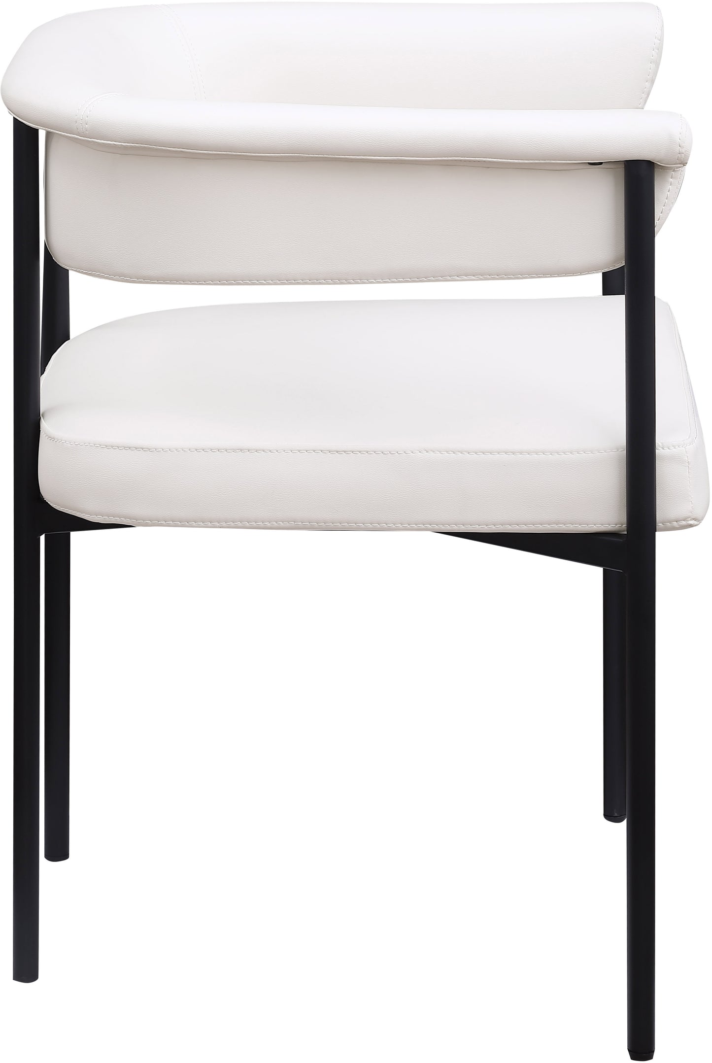 bellona cream vegan leather dining chair