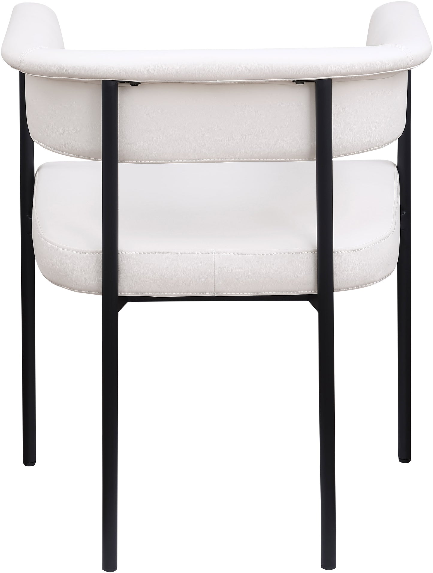 bellona cream vegan leather dining chair