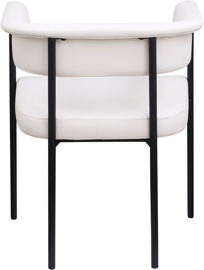 Bellona Cream Vegan Leather Dining Chair