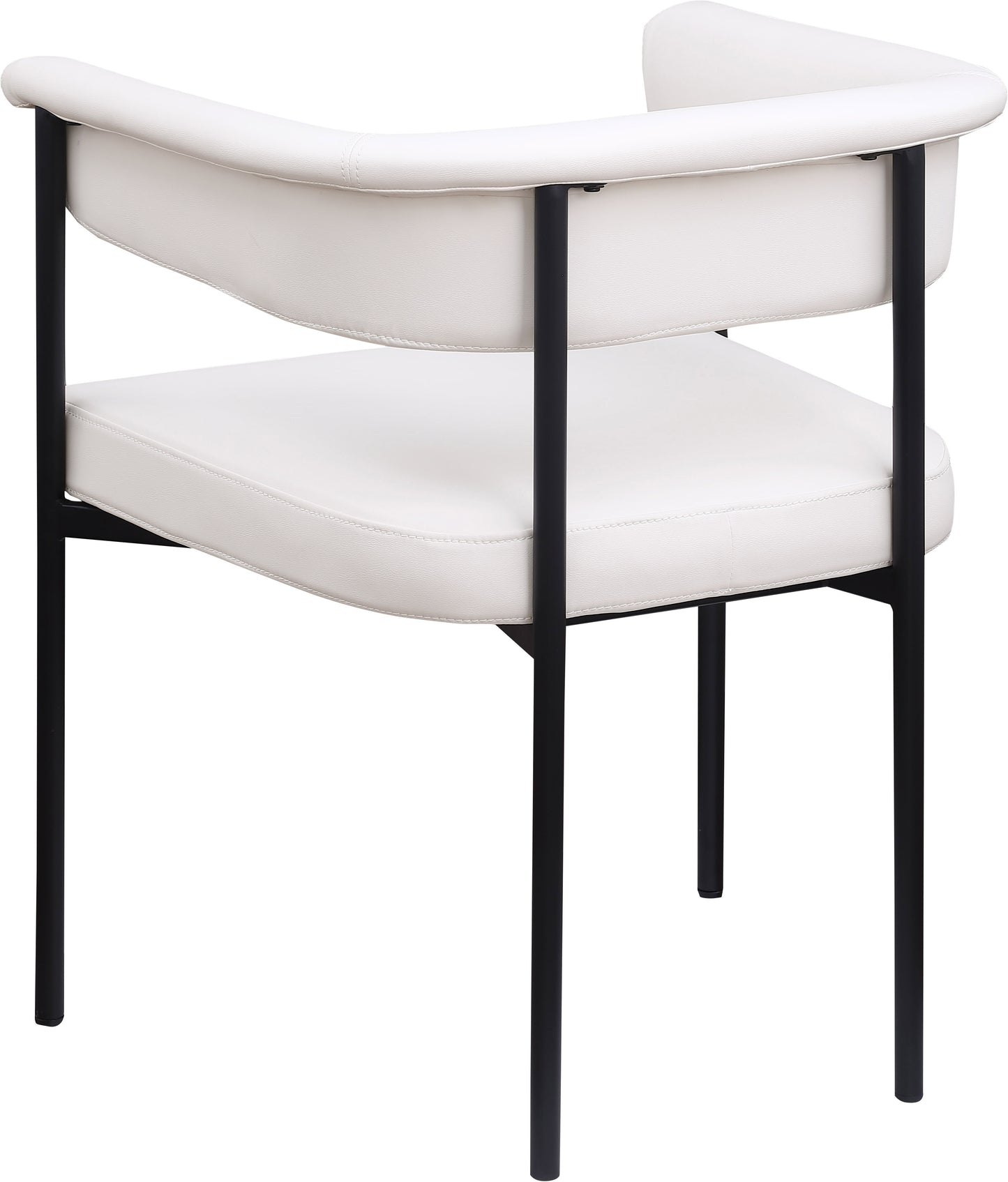 bellona cream vegan leather dining chair