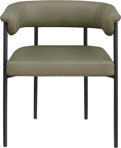 Bellona Olive Vegan Leather Dining Chair