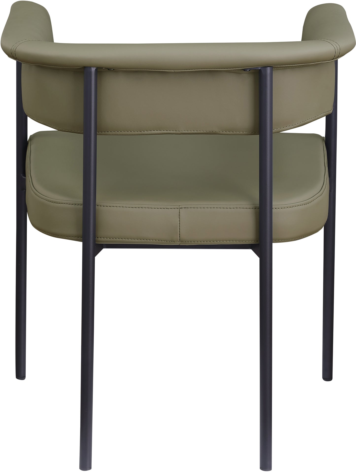 bellona olive vegan leather dining chair