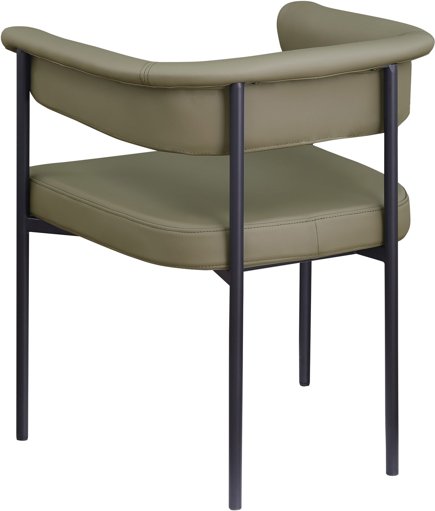 bellona olive vegan leather dining chair