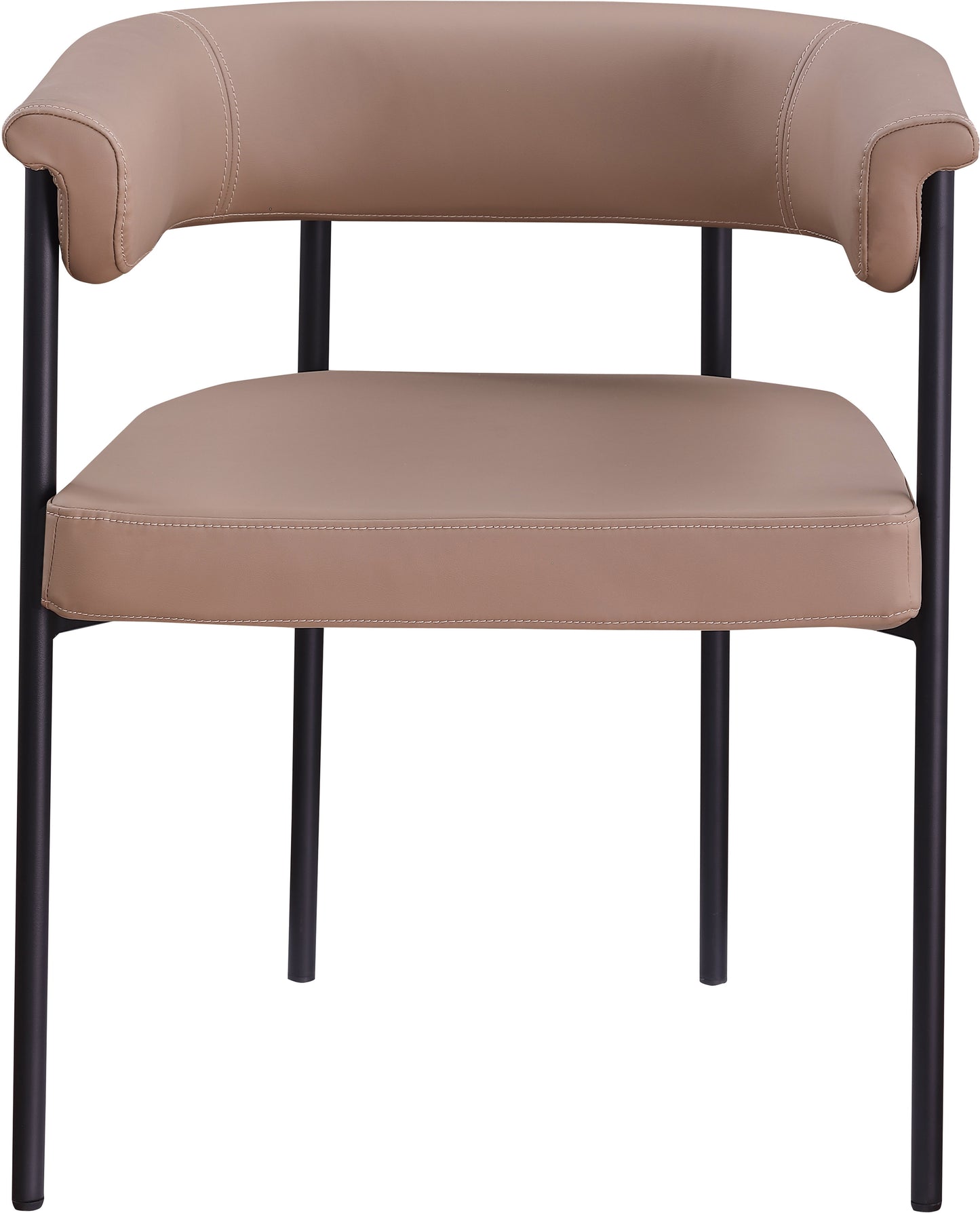 bellona tan vegan leather dining chair