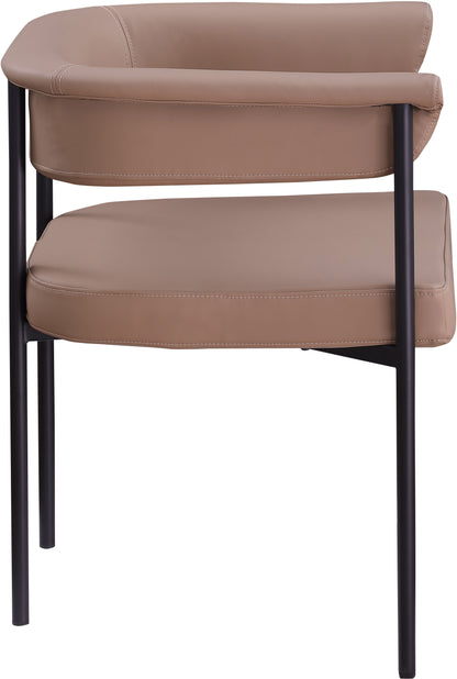 Bellona Tan Vegan Leather Dining Chair