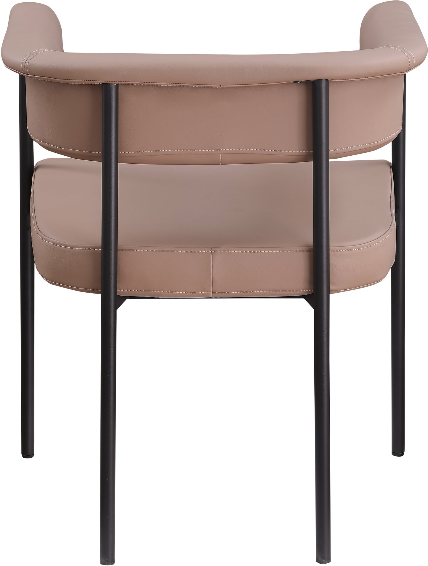 bellona tan vegan leather dining chair