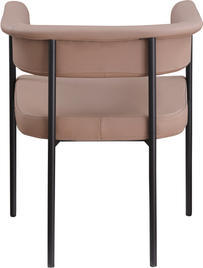 Bellona Tan Vegan Leather Dining Chair