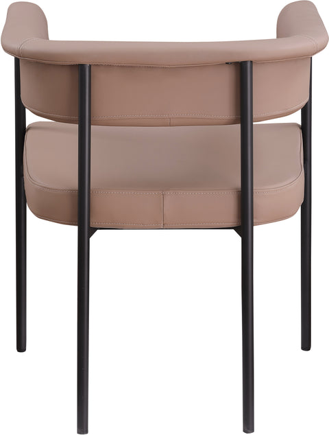 Bellona Tan Vegan Leather Dining Chair