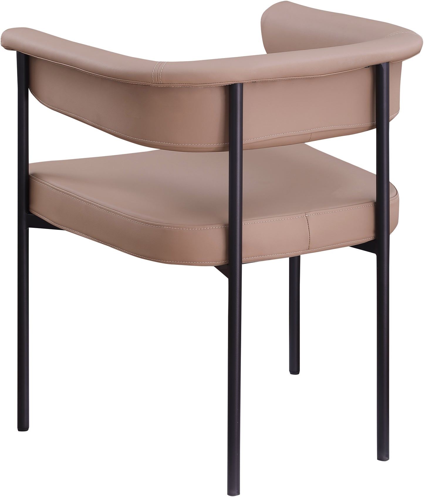 bellona tan vegan leather dining chair