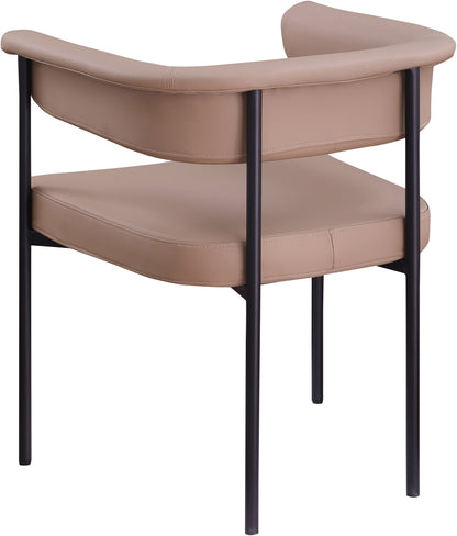 Bellona Tan Vegan Leather Dining Chair