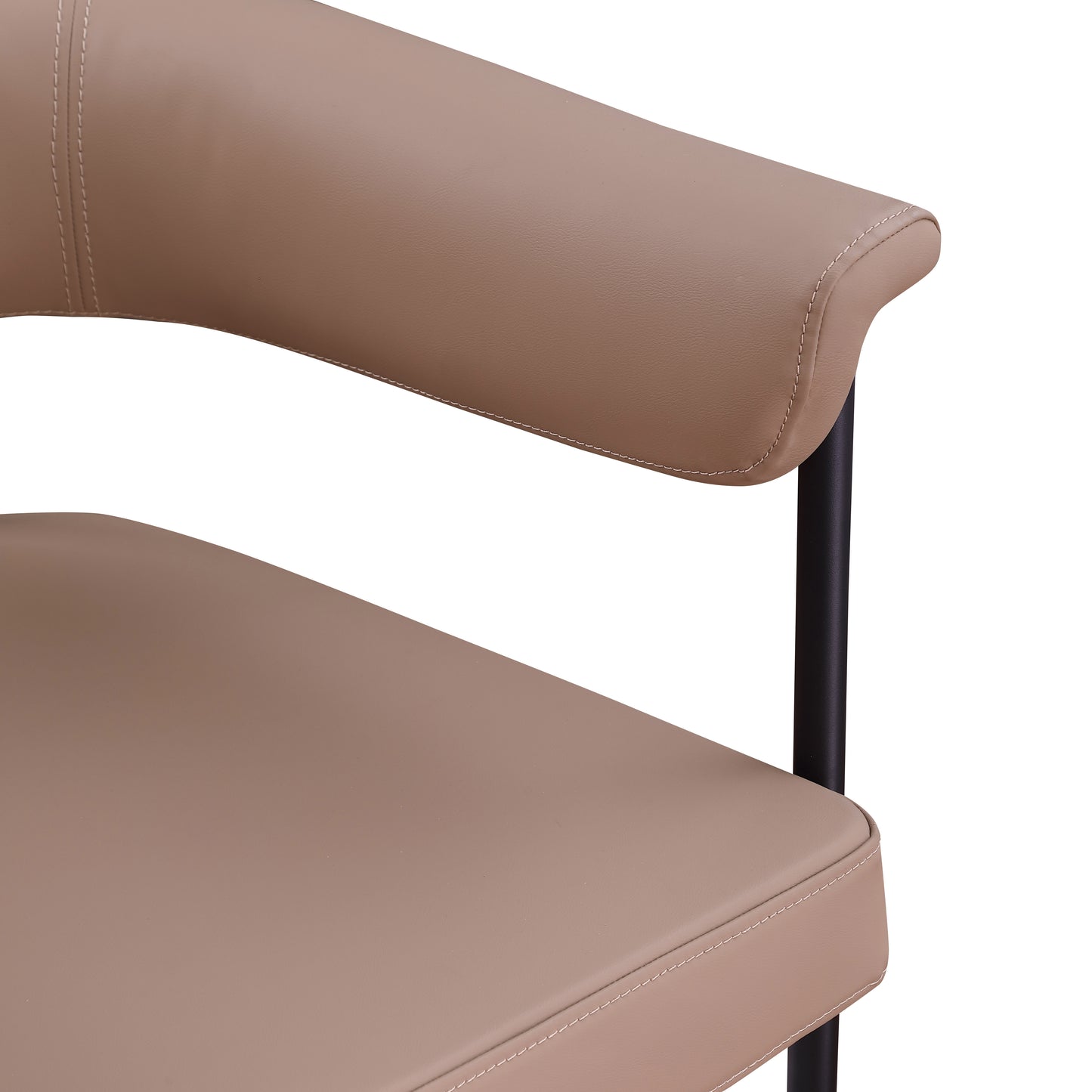 bellona tan vegan leather dining chair