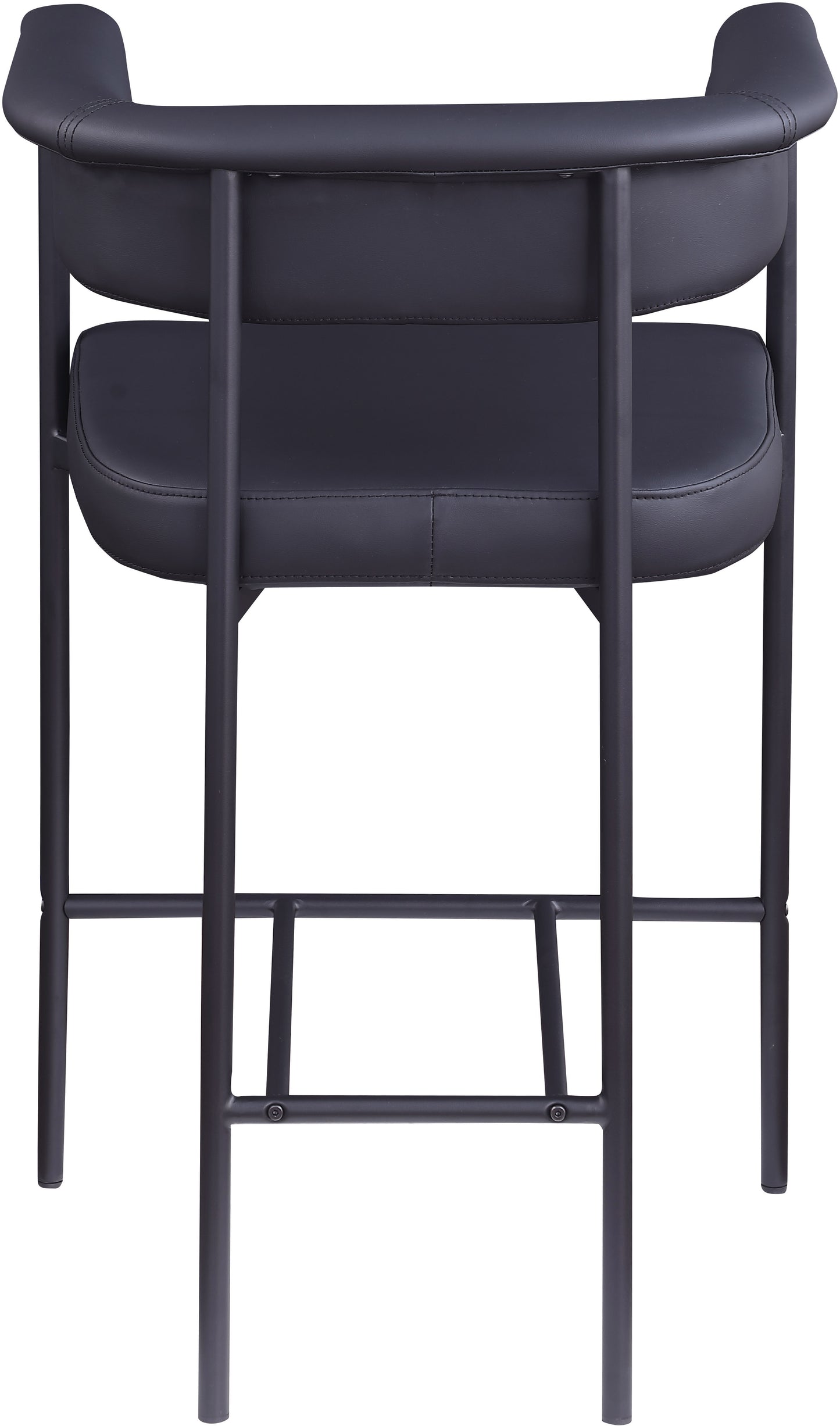 bellona black vegan leather counter stool