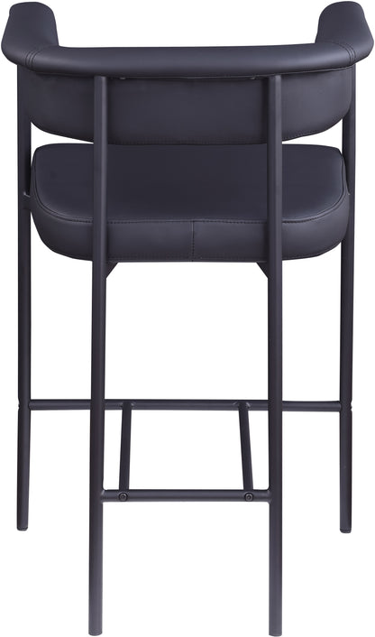 Bellona Black Vegan Leather Counter Stool