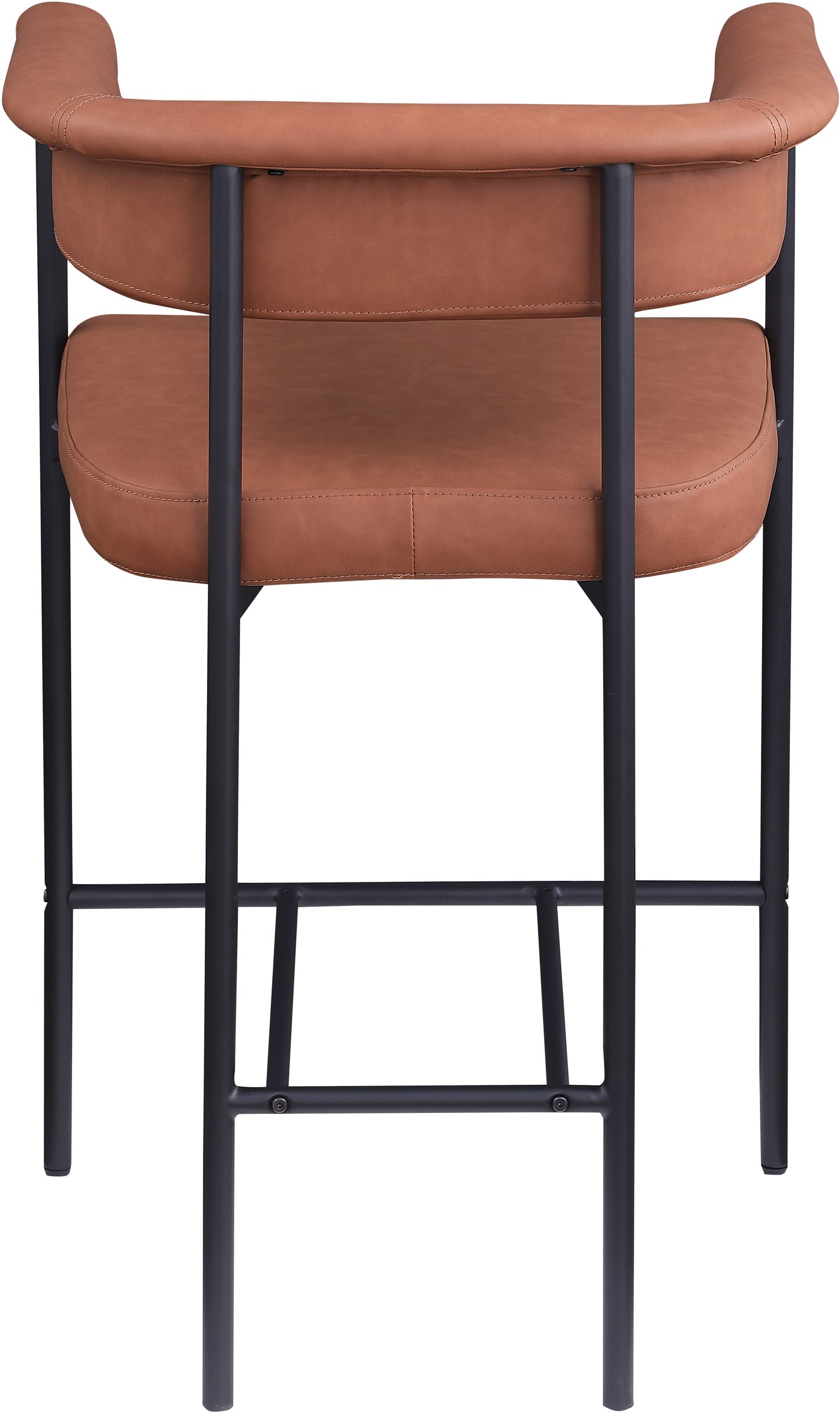 bellona cognac vegan leather counter stool