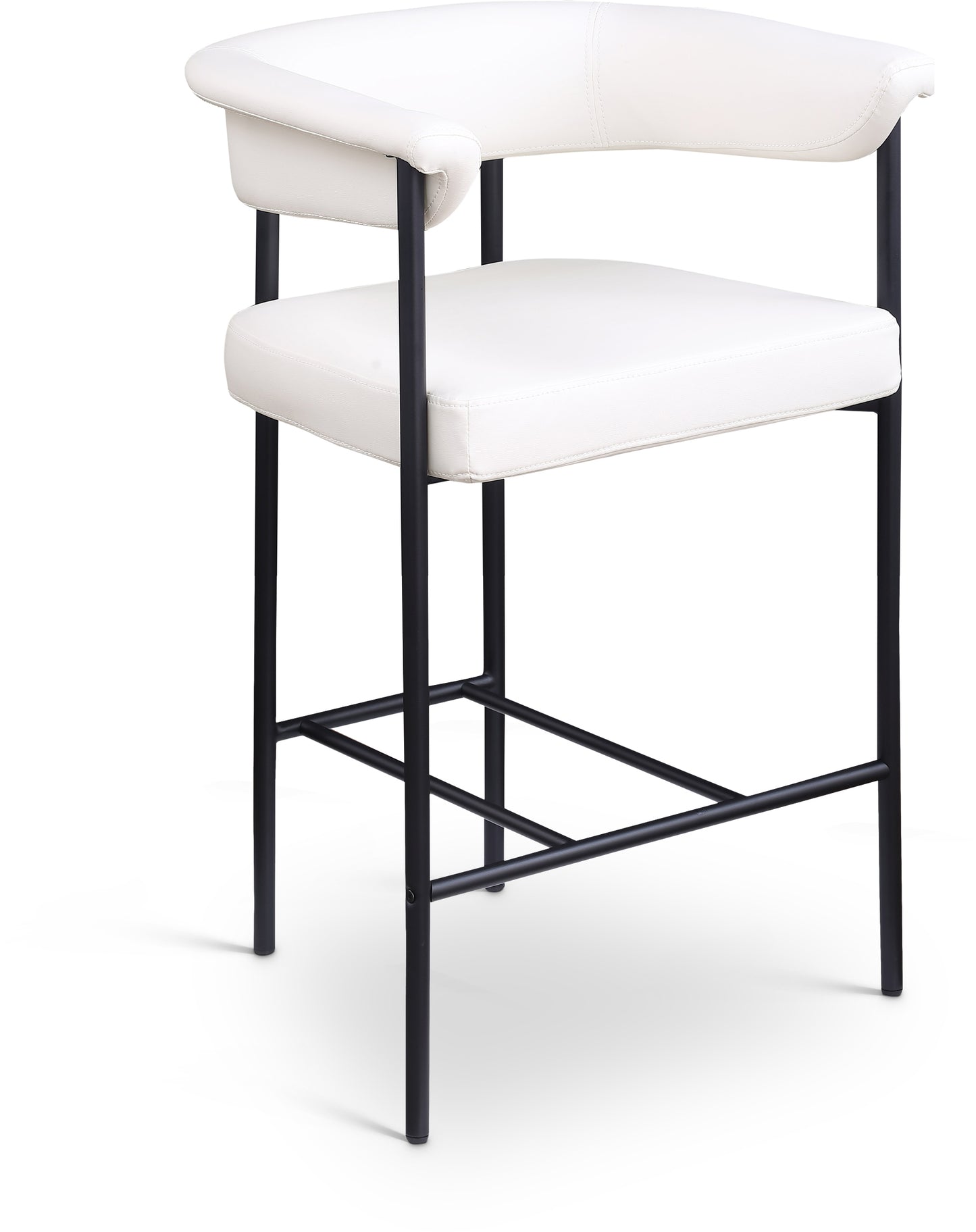 bellona cream vegan leather counter stool