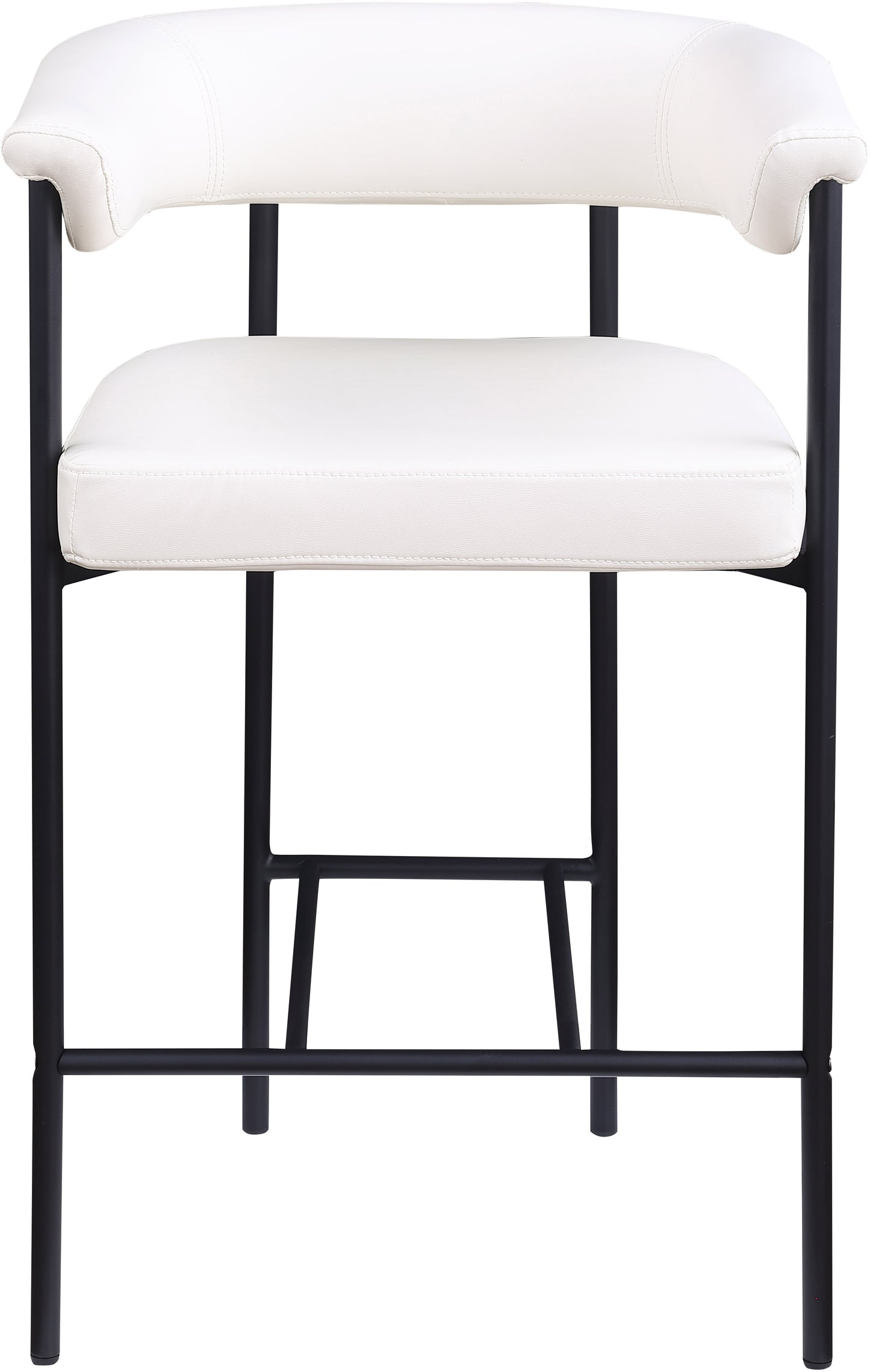 bellona cream vegan leather counter stool