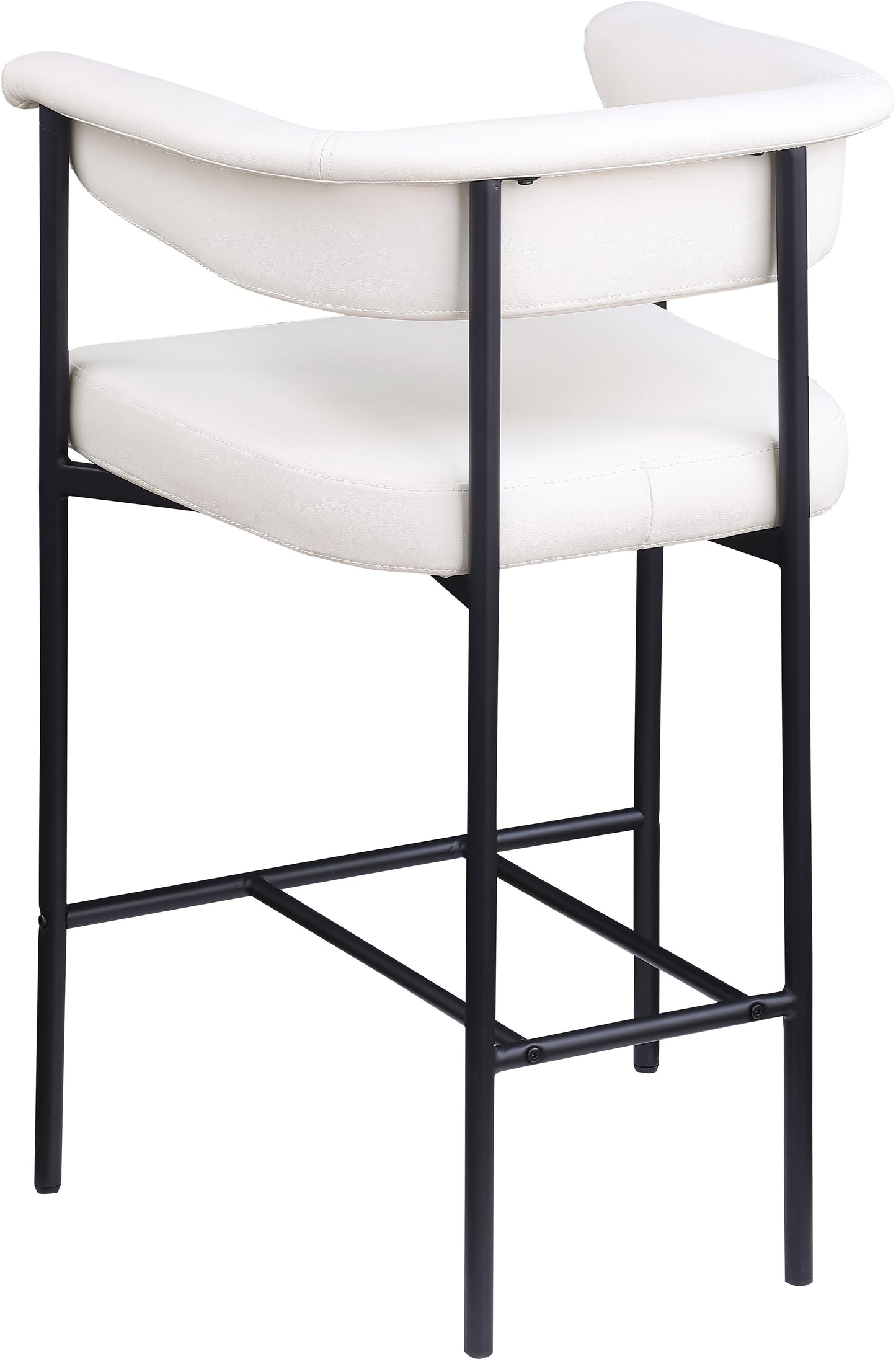 bellona cream vegan leather counter stool