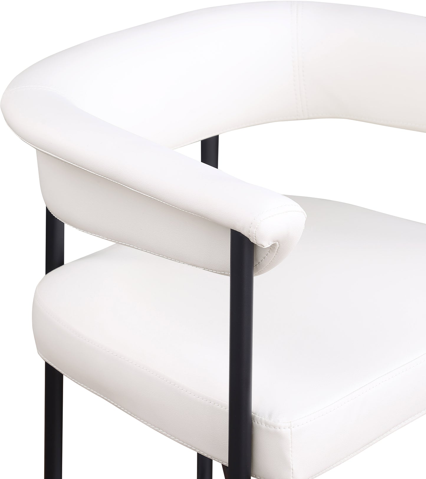 bellona cream vegan leather counter stool