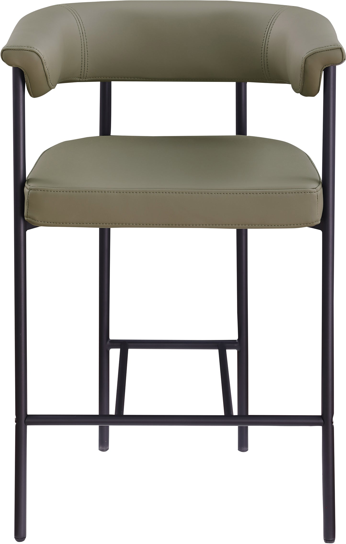 bellona olive vegan leather counter stool