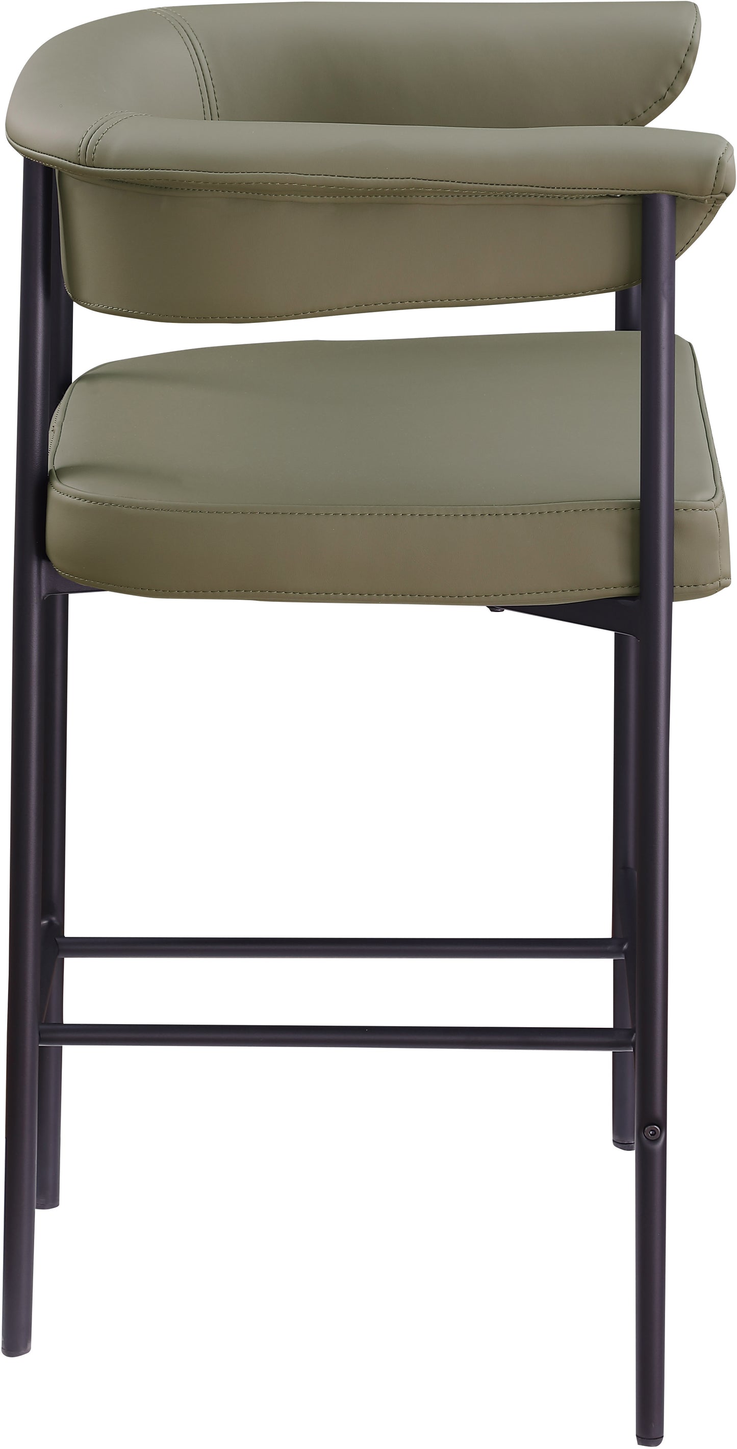 bellona olive vegan leather counter stool