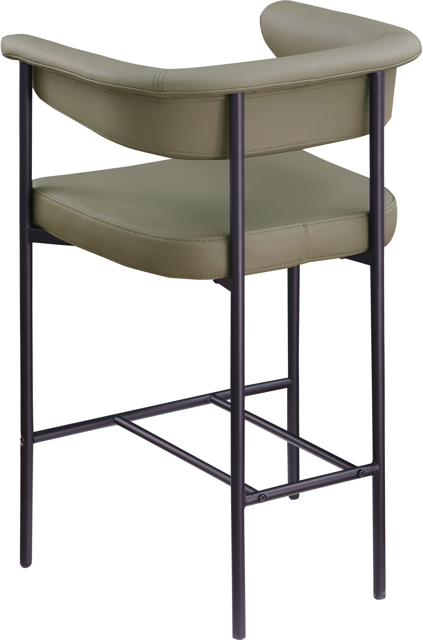 bellona olive vegan leather counter stool