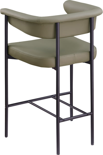 Bellona Olive Vegan Leather Counter Stool