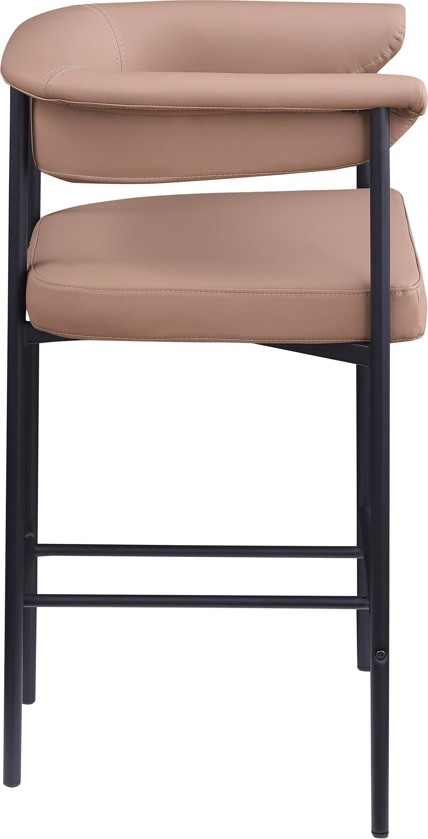 bellona tan vegan leather counter stool