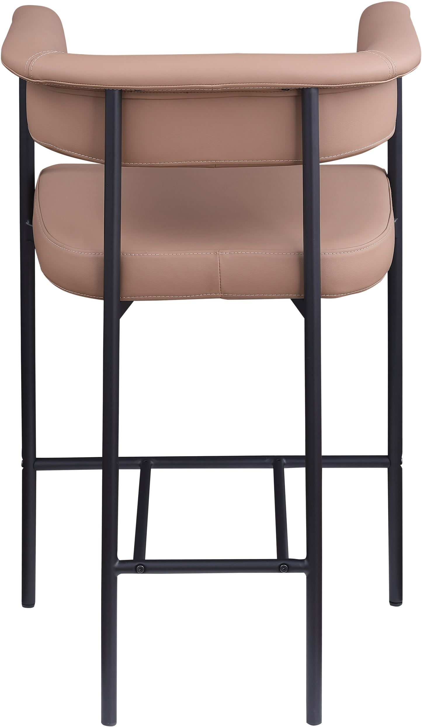 bellona tan vegan leather counter stool