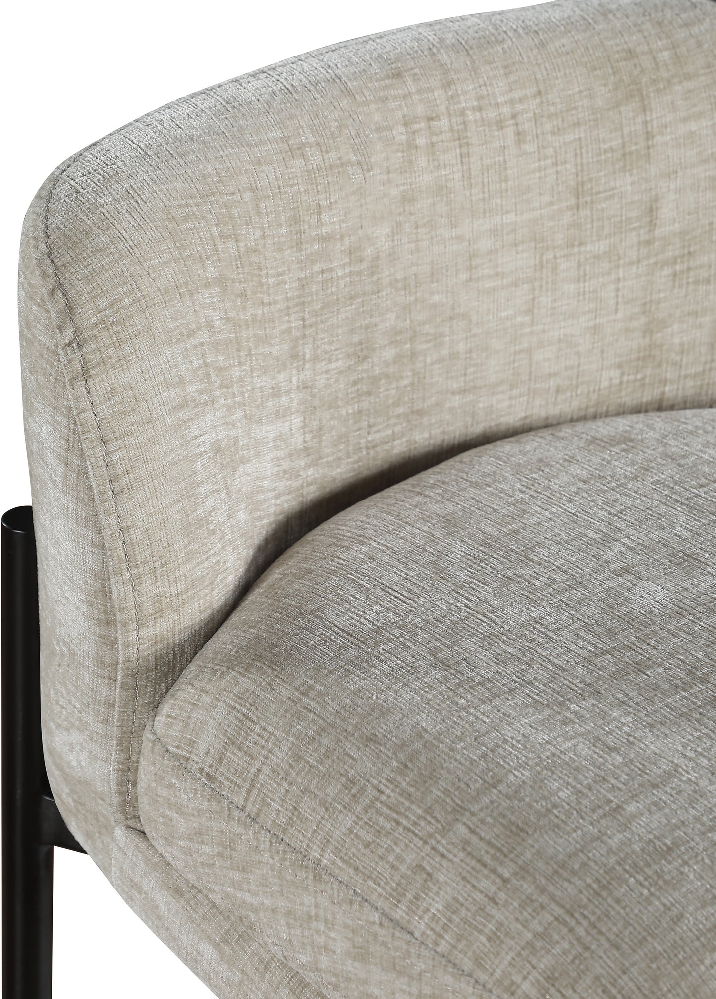 fitzroy beige chenille fabric stool c