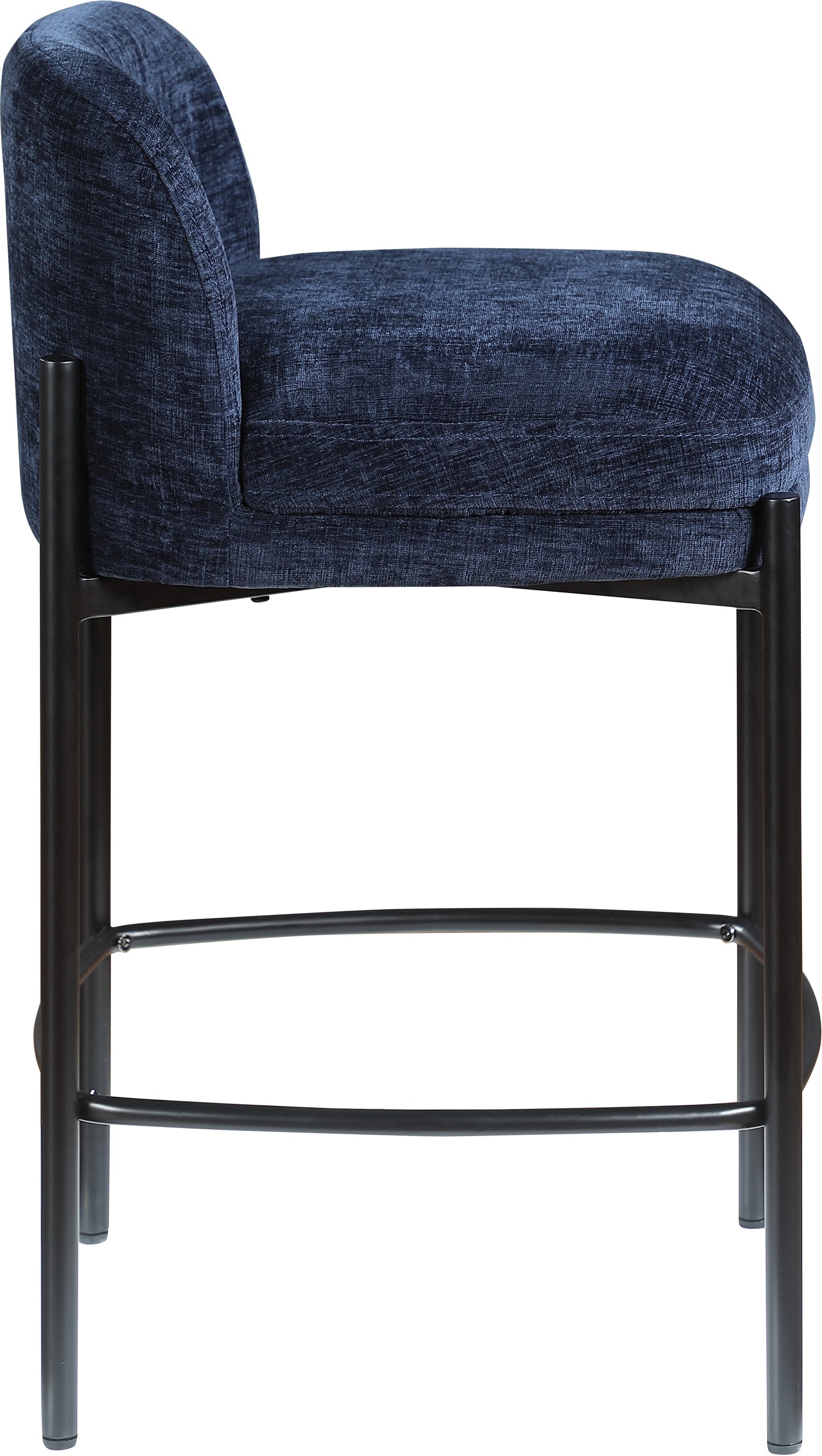 fitzroy navy chenille fabric stool c