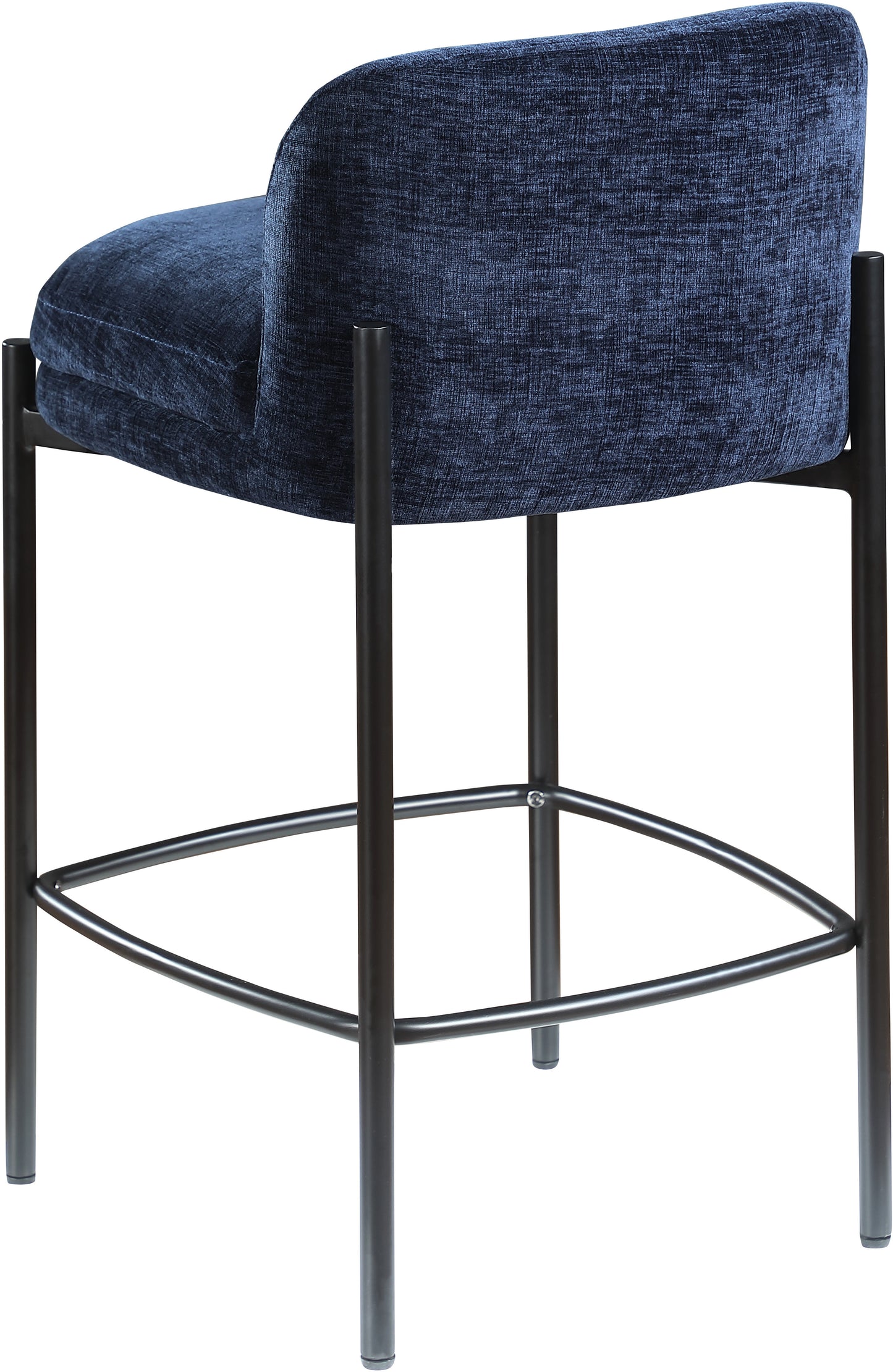 fitzroy navy chenille fabric stool c