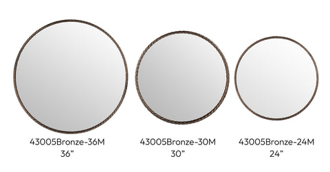 Blaire 23.75" Bronze Iron Frame Mirror, 1 Piece