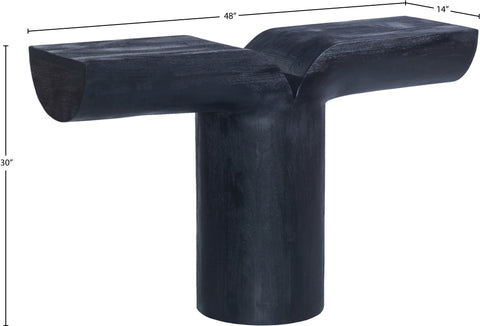 Jolie Black Acacia Wood Console Table, 1 Piece