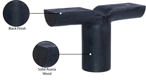 Jolie Black Acacia Wood Console Table, 1 Piece