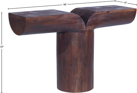 Jolie Brown Acacia Wood Console Table, 1 Piece