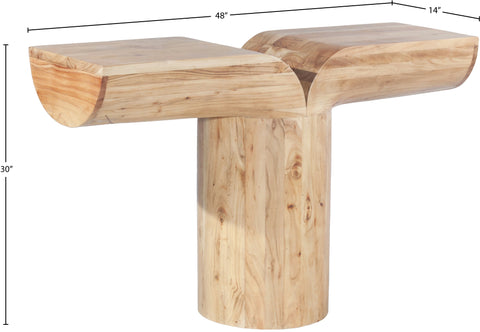 Jolie Oak Acacia Wood Console Table, 1 Piece