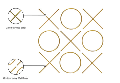 Yara Gold Wall Art, 1 Piece (Style 2)