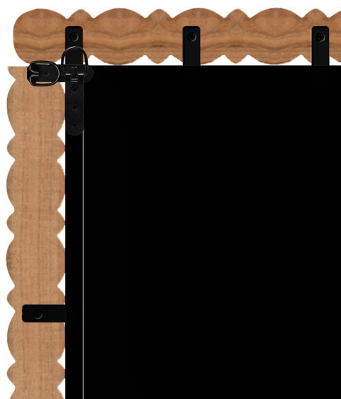 Elara 29" Brown Acacia Wood Frame Mirror, 1 Piece