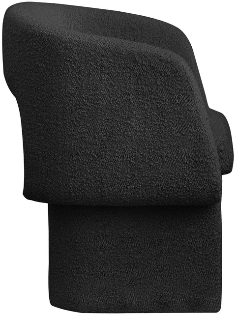 Nikki Black Boucle Fabric Dining Chair / Accent Chair C