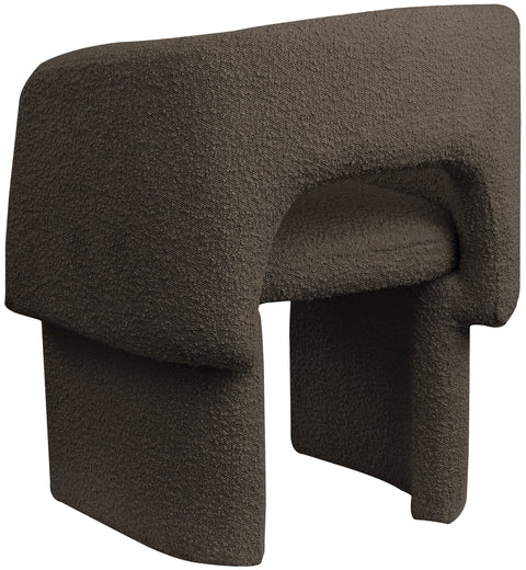 Nikki Brown Boucle Fabric Dining Chair / Accent Chair C